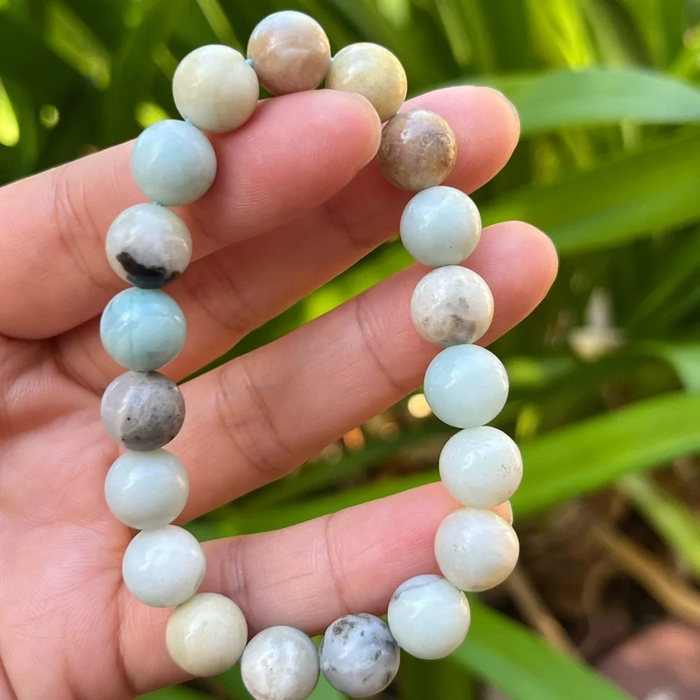 10mm stretchable Carribean calcite bracelet‎ 0155